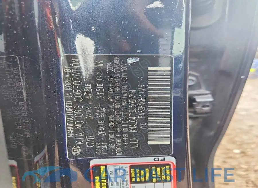 KNALC4J19J5096294# 12