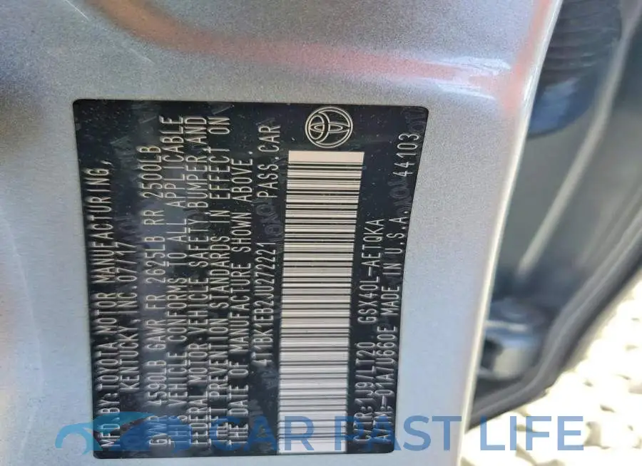 4T1BK1EB2JU272221# 12
