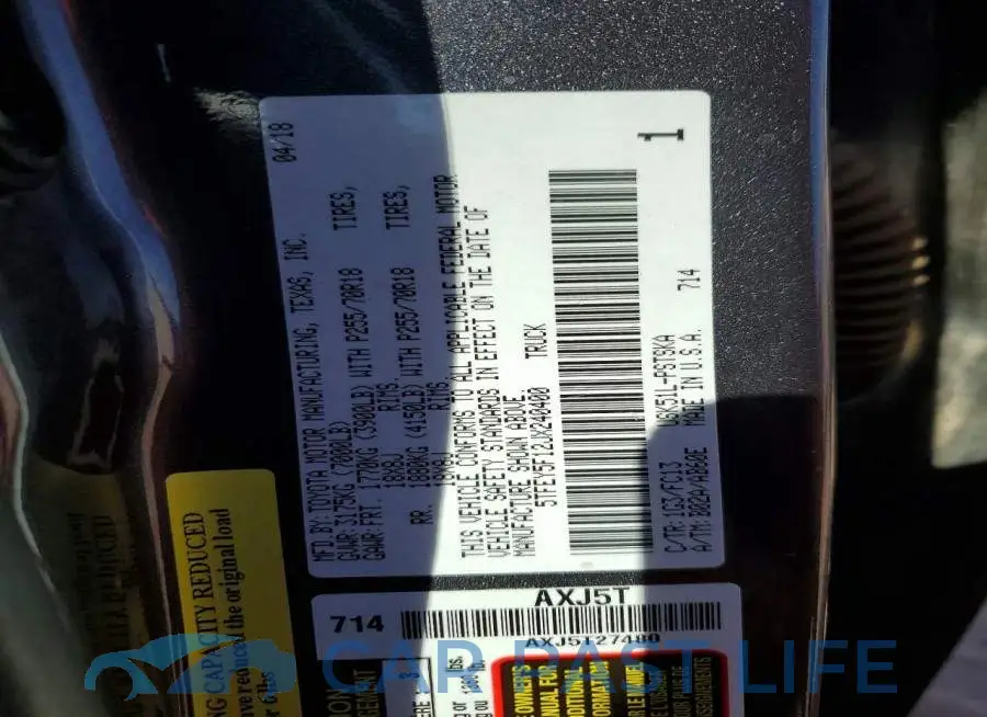 5TFEY5F12JX240400# 12