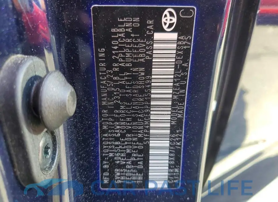 5YFP4MCE9PP155499# 12
