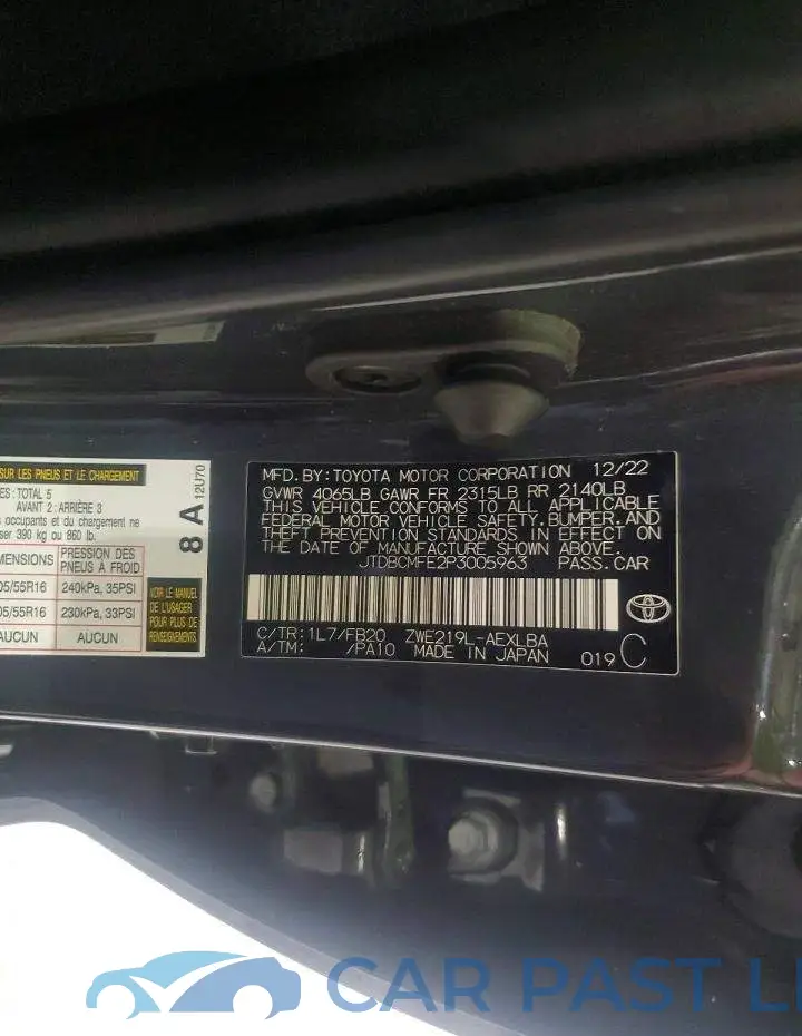 JTDBCMFE2P3005963# 12
