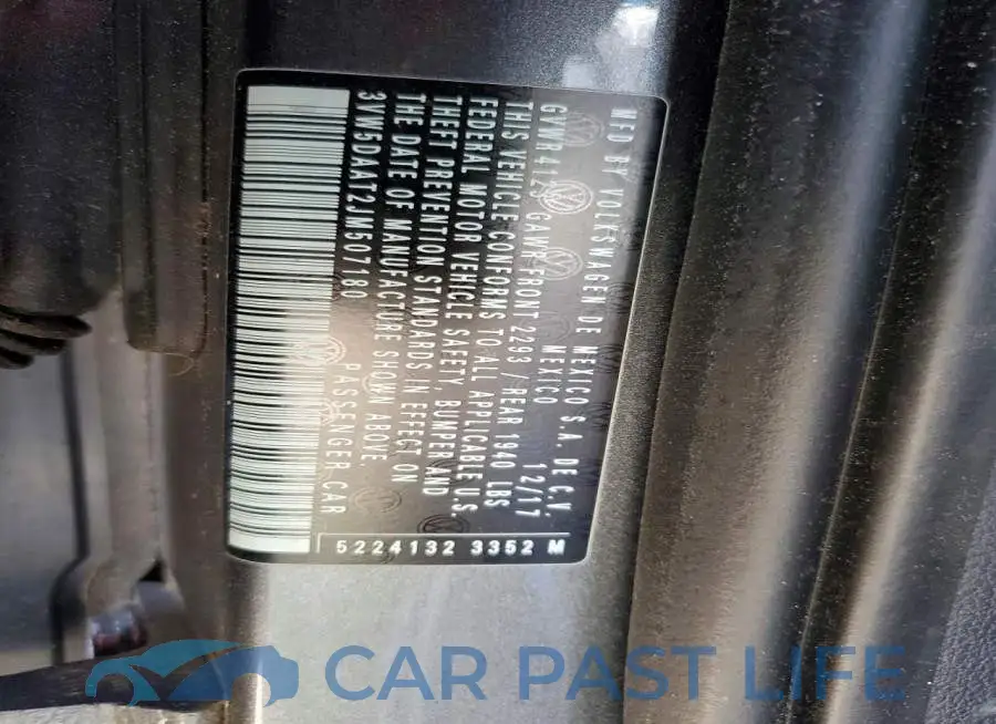 3VW5DAAT2JM507180# 12