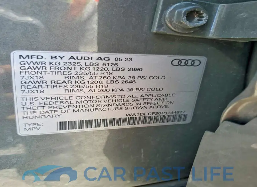 WA1DECF30P1144877# 13