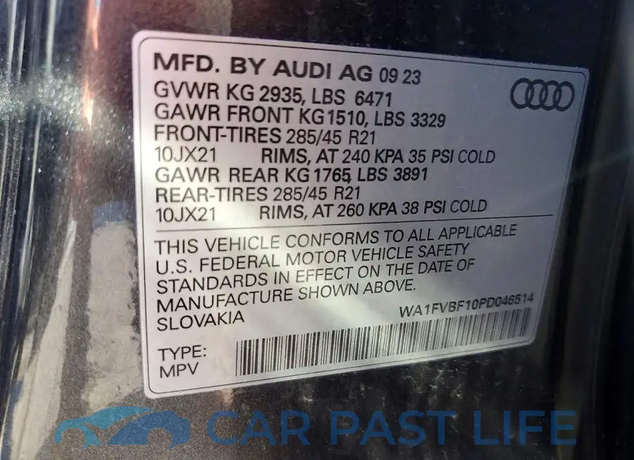 WA1FVBF10PD046514# 13