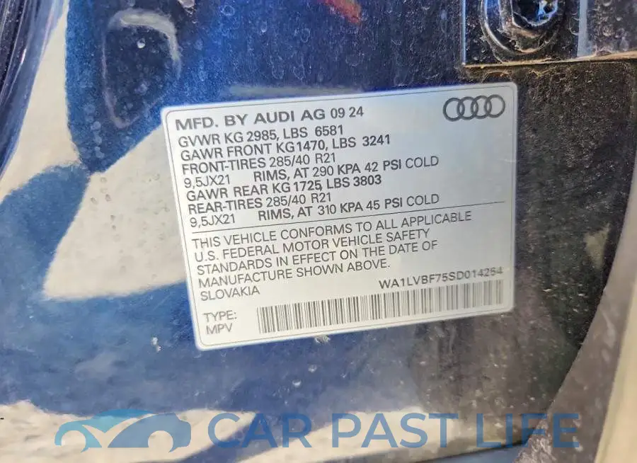 WA1LVBF75SD014254# 14