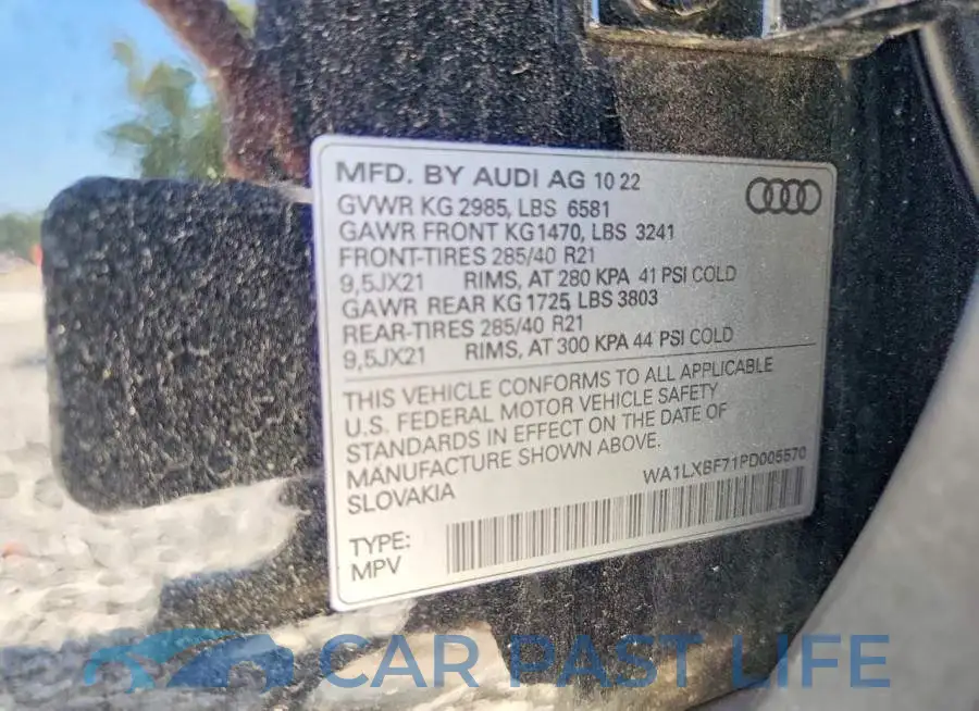 WA1LXBF71PD005570# 13