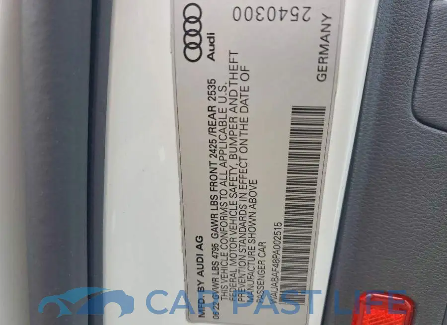 WAUABAF48PA002515# 12