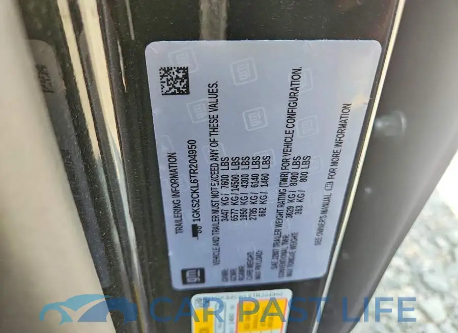 1GKS2CKL6TR204950# 13