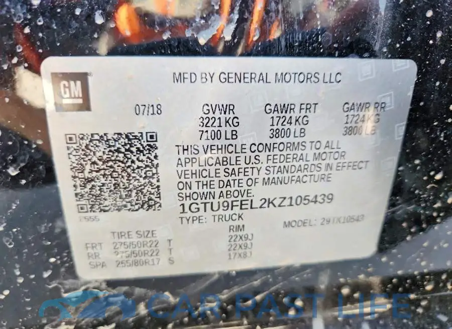 1GTU9FEL2KZ105439# 12