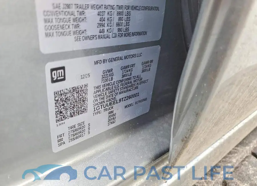 1GTUUEEL9TZ260001# 13