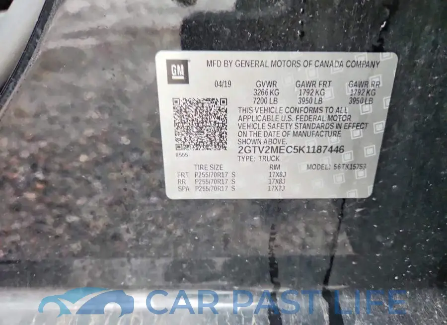 2GTV2MEC5K1187446# 13