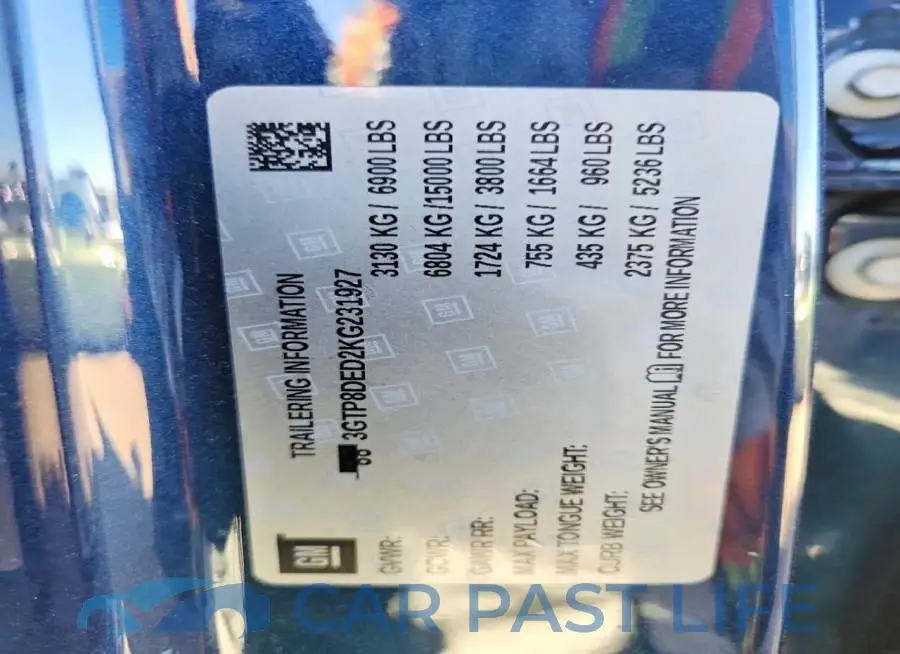 3GTP8DED2KG231927# 13