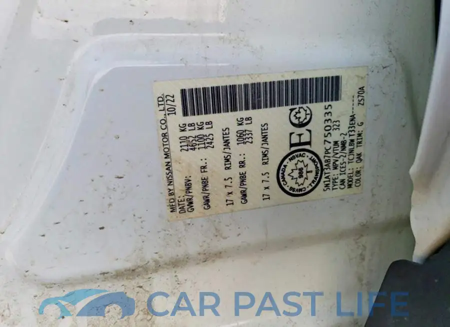 5N1AT3AB7PC750335# 13