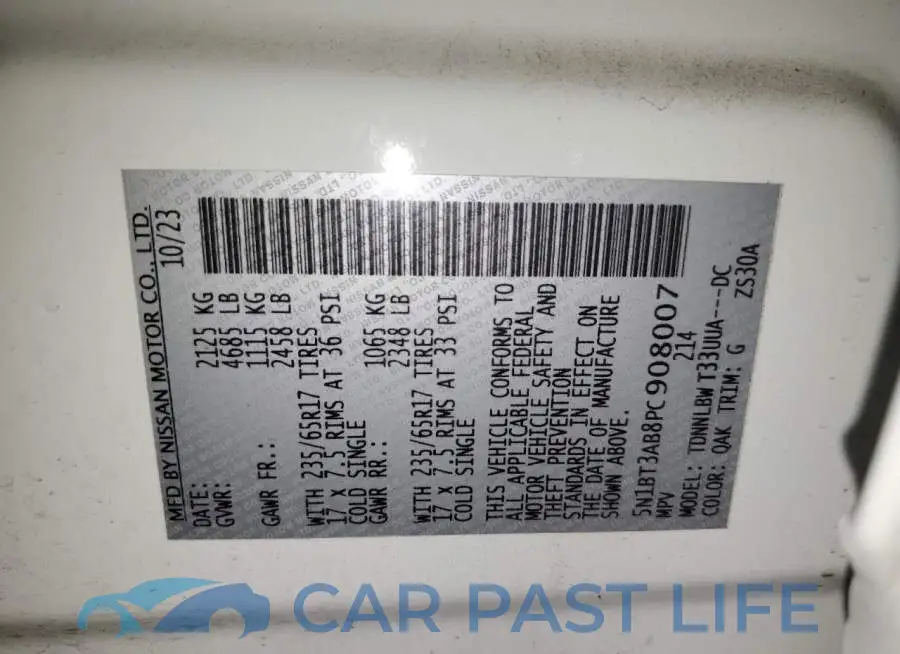 5N1BT3AB8PC908007# 13