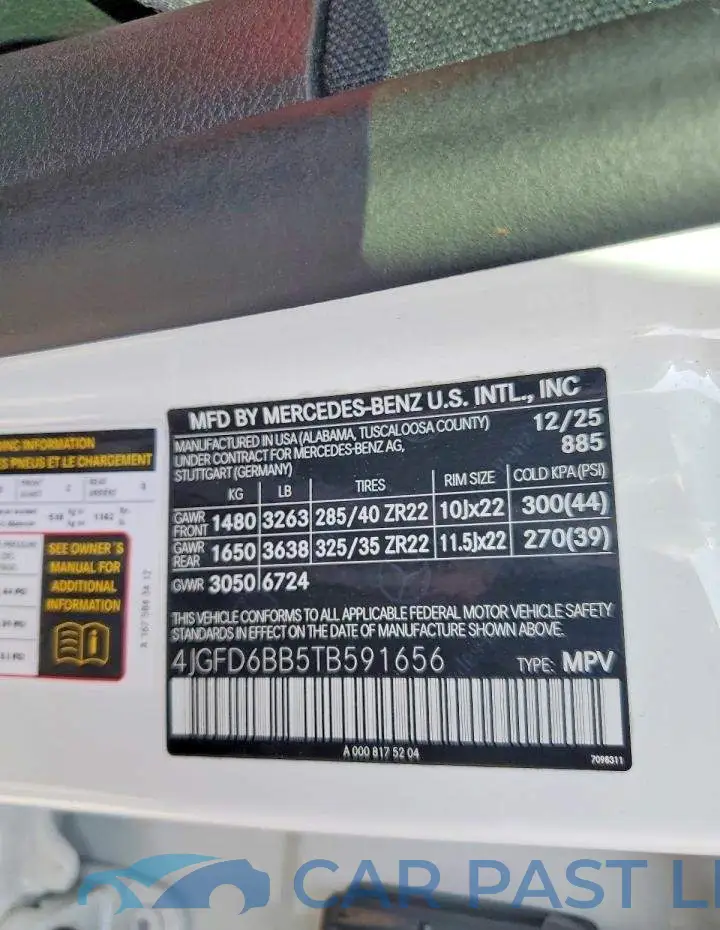 4JGFD6BB5TB591656# 13