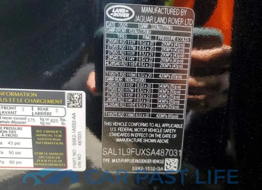 SAL1L9FUXSA487031# 13