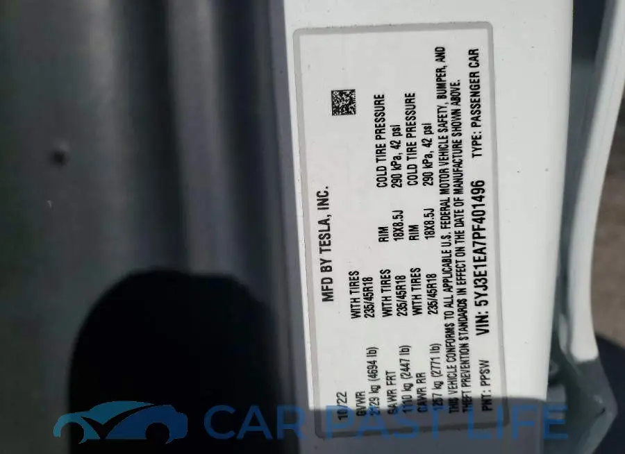 5YJ3E1EA7PF401496# 13