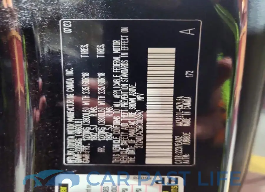 2T2ADCAZ5RC009847# 13