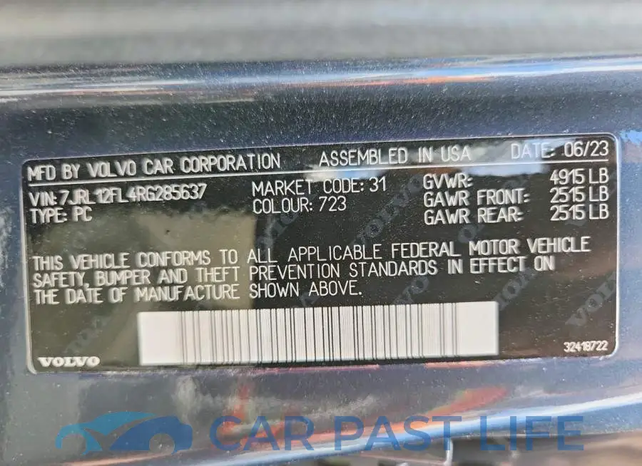 7JRL12FL4RG285637# 13