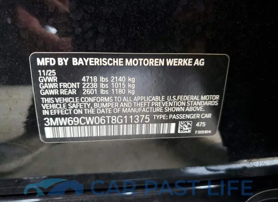 3MW69CW06T8G11375# 12