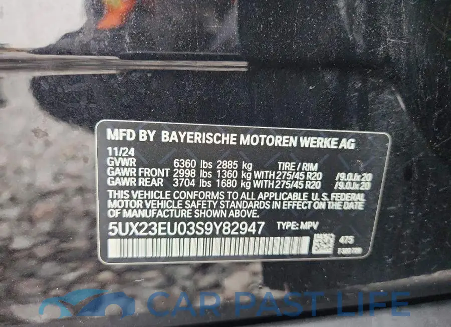 5UX23EU03S9Y82947# 13