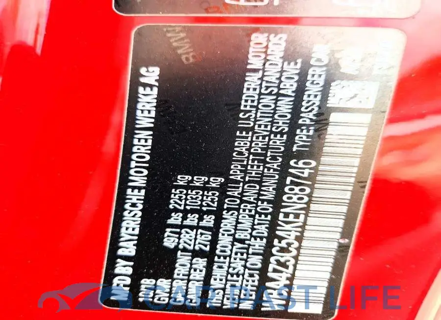 WBA4Z3C54KEN88746# 12