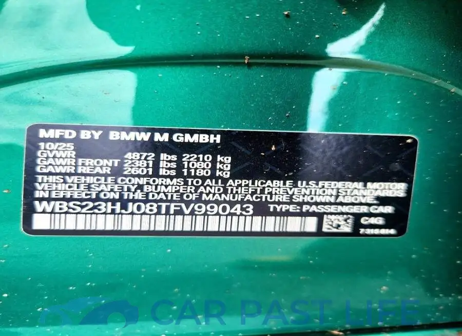 WBS23HJ08TFV99043# 12