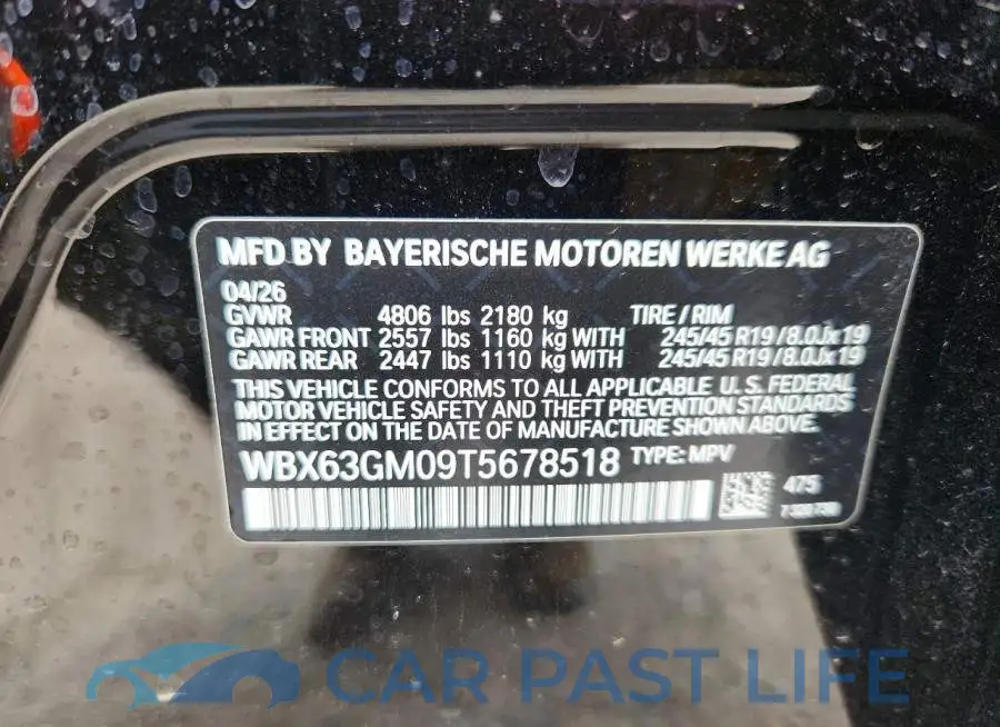 WBX63GM09T5678518# 12