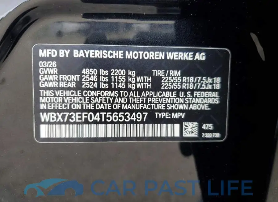 WBX73EF04T5653497# 13