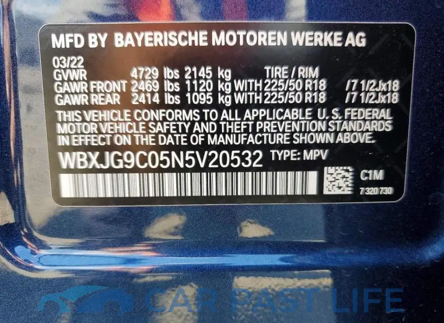 WBXJG9C05N5V20532# 12