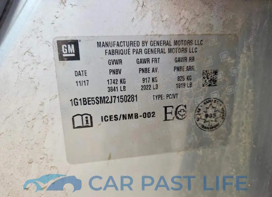 1G1BE5SM2J7150281# 12