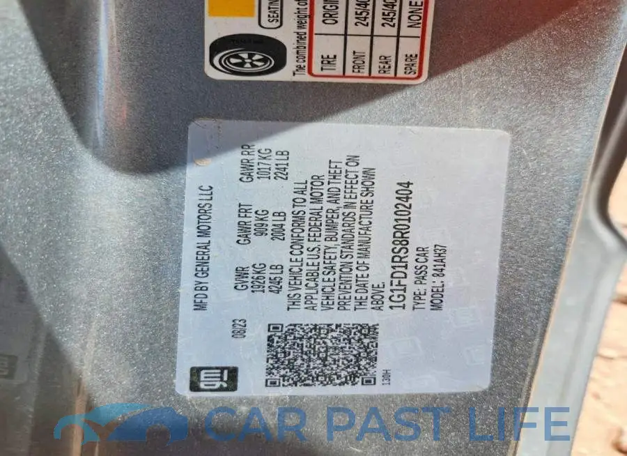 1G1FD1RS8R0102404# 13