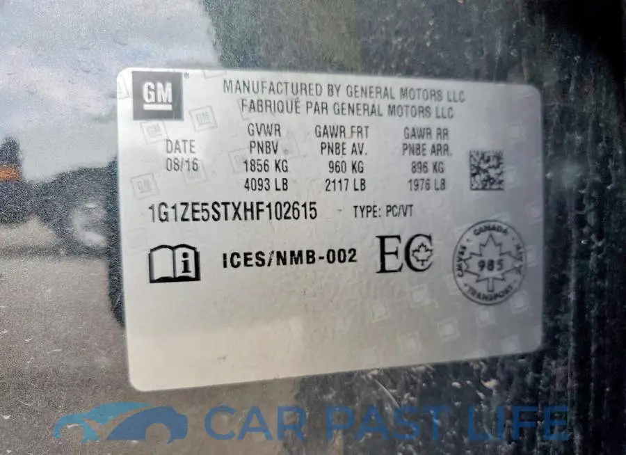 1G1ZE5STXHF102615# 12