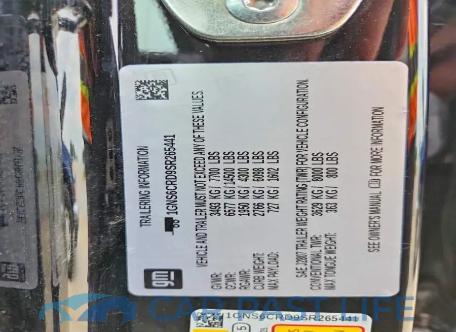 1GNS6CRD9SR265441# 14