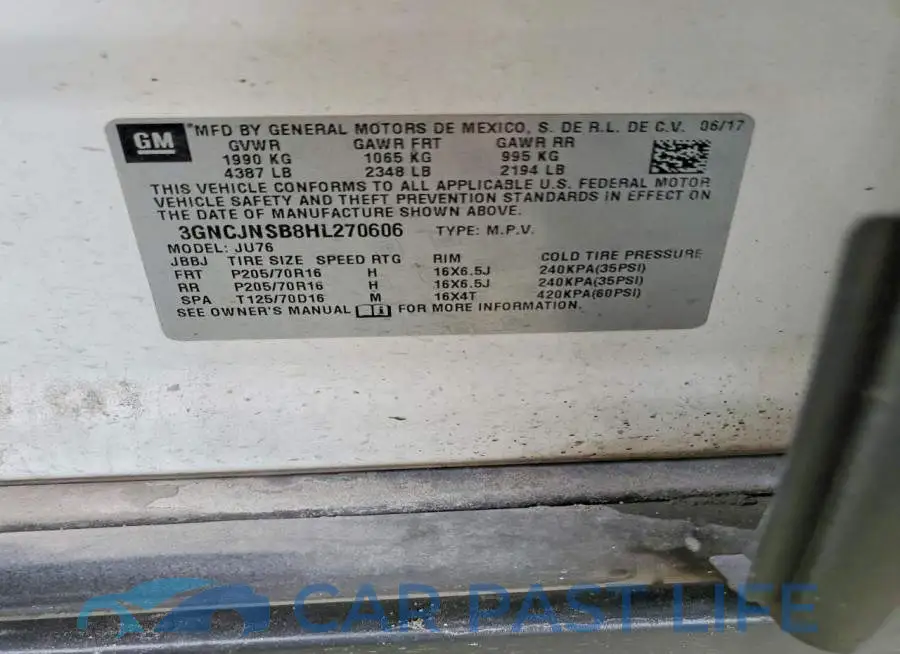 3GNCJNSB8HL270606# 13