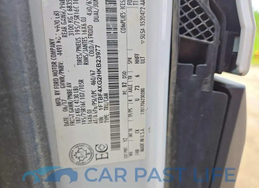 1FTBF4XG2HKB23977# 12