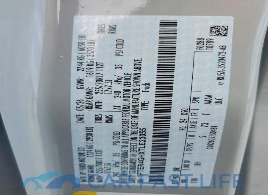 1FTER4GHXTLE23055# 12