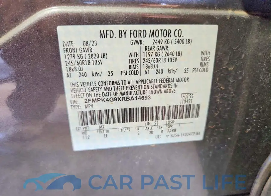 2FMPK4G9XRBA14693# 13