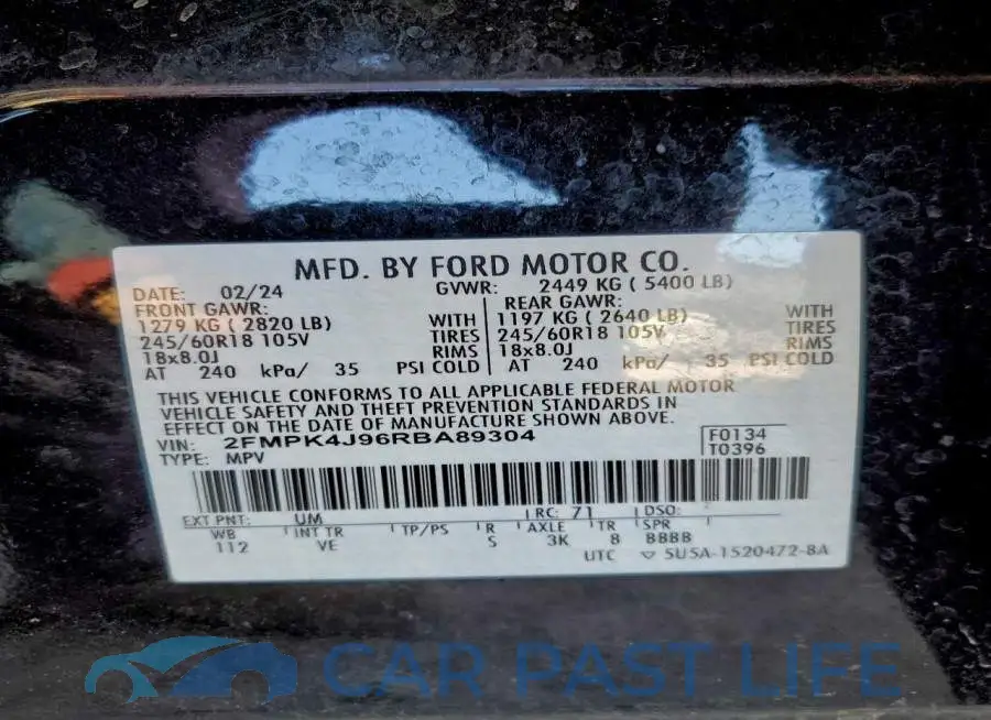 2FMPK4J96RBA89304# 13