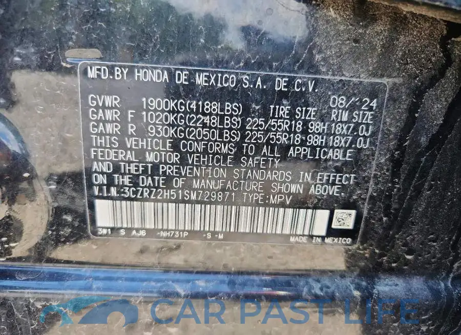 3CZRZ2H51SM729871# 12
