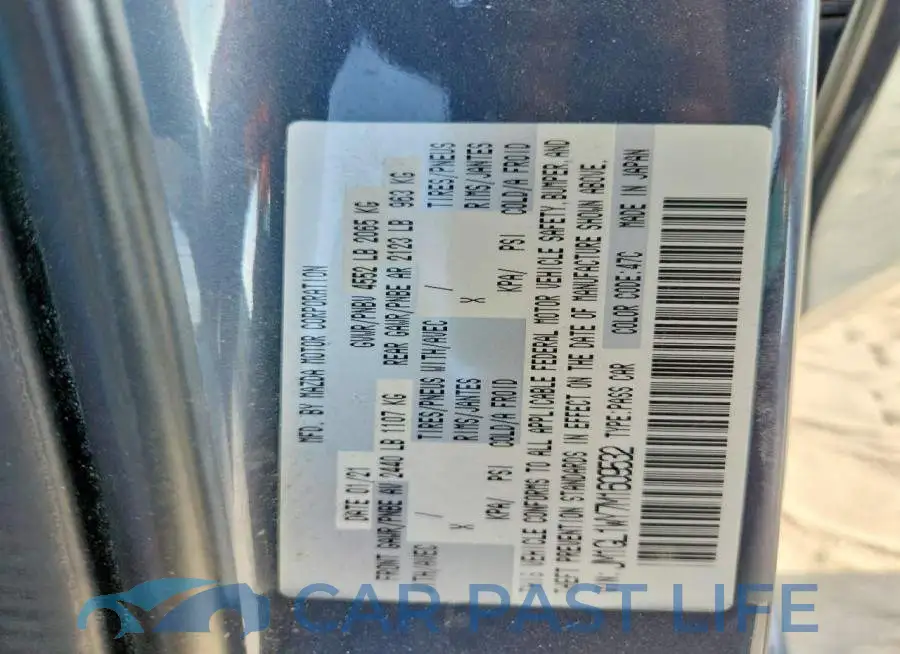 JM1GL1WY7M1609532# 13