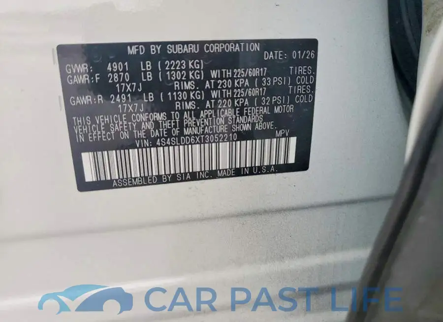 4S4SLDD6XT3052210# 13