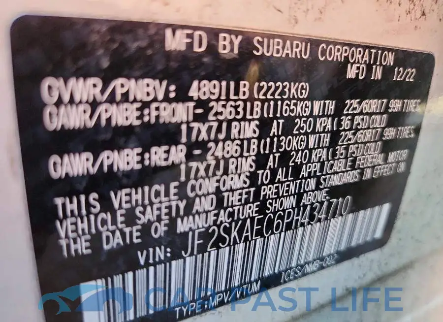 JF2SKAEC6PH434710# 13