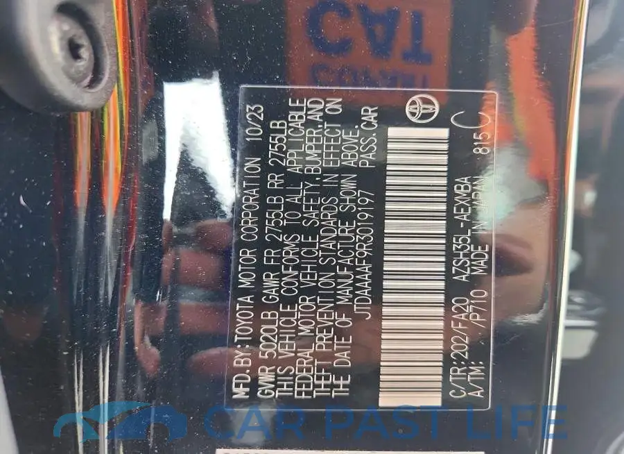 JTDAAAAF9R3019197# 13