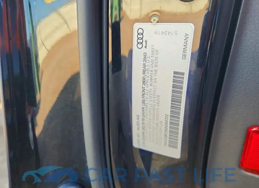 WAUV2BF25KN064722# 12