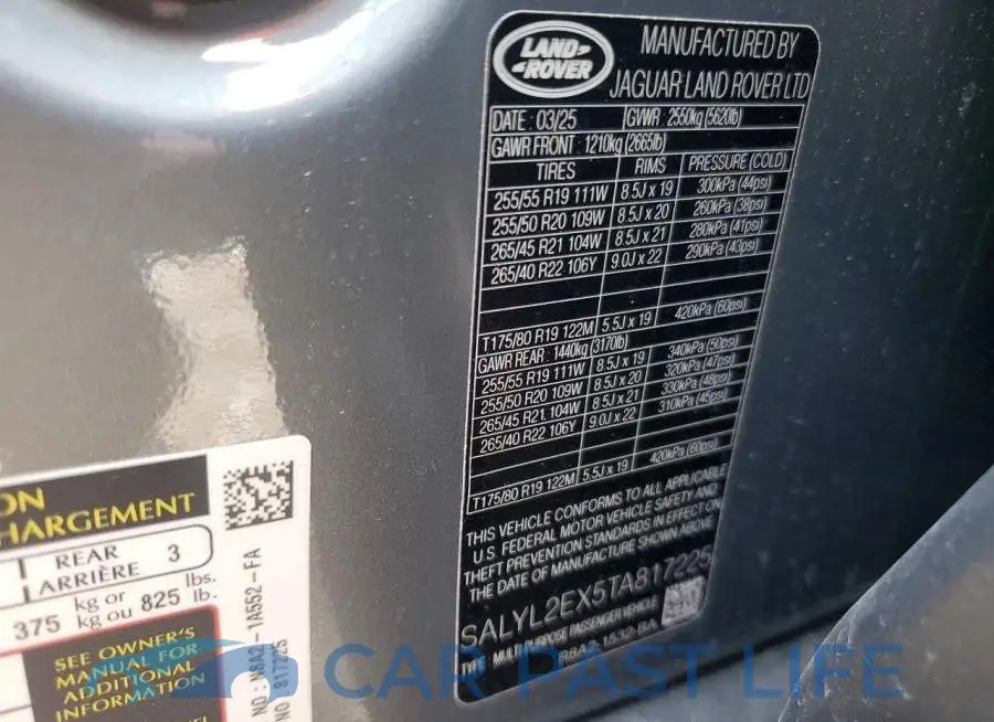 SALYL2EX5TA817225# 13