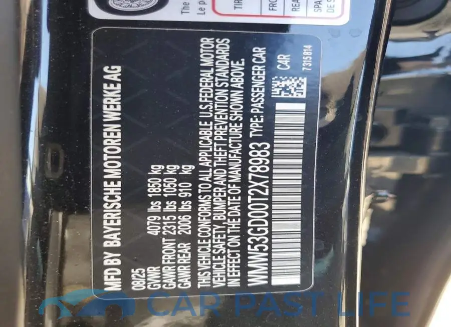 WMW53GD00T2X78983# 12