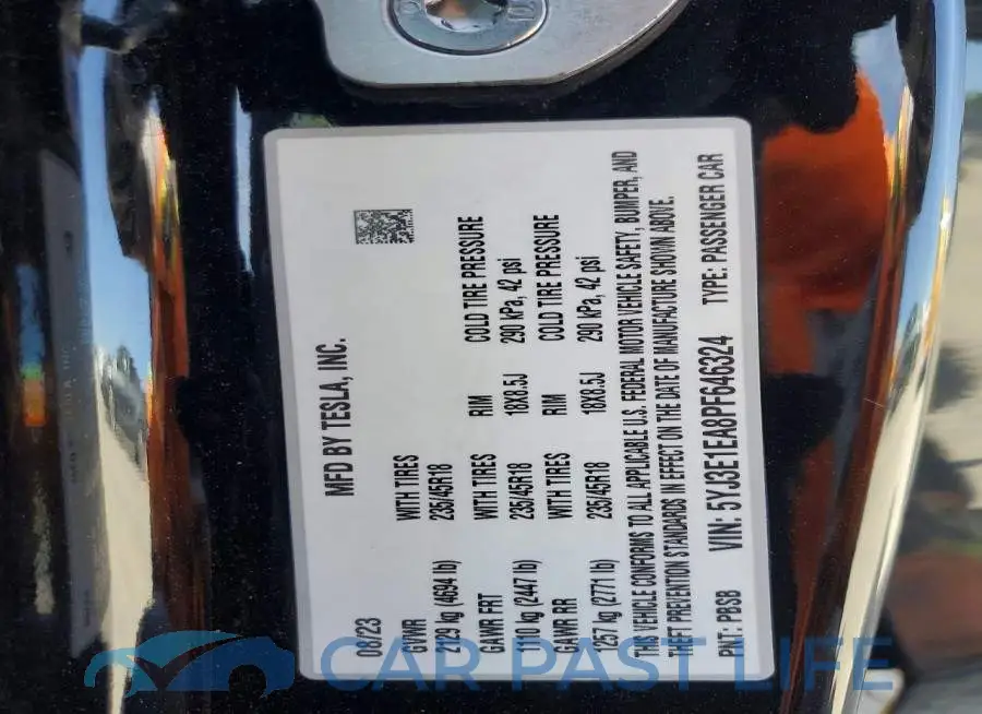 5YJ3E1EA8PF646324# 13