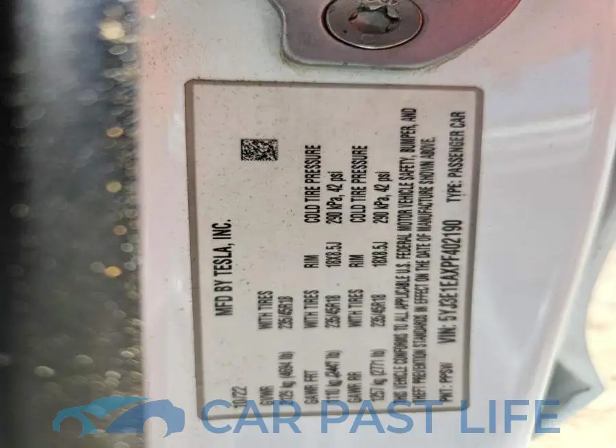 5YJ3E1EAXPF402190# 13
