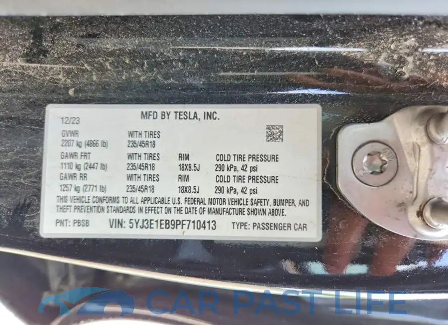 5YJ3E1EB9PF710413# 12